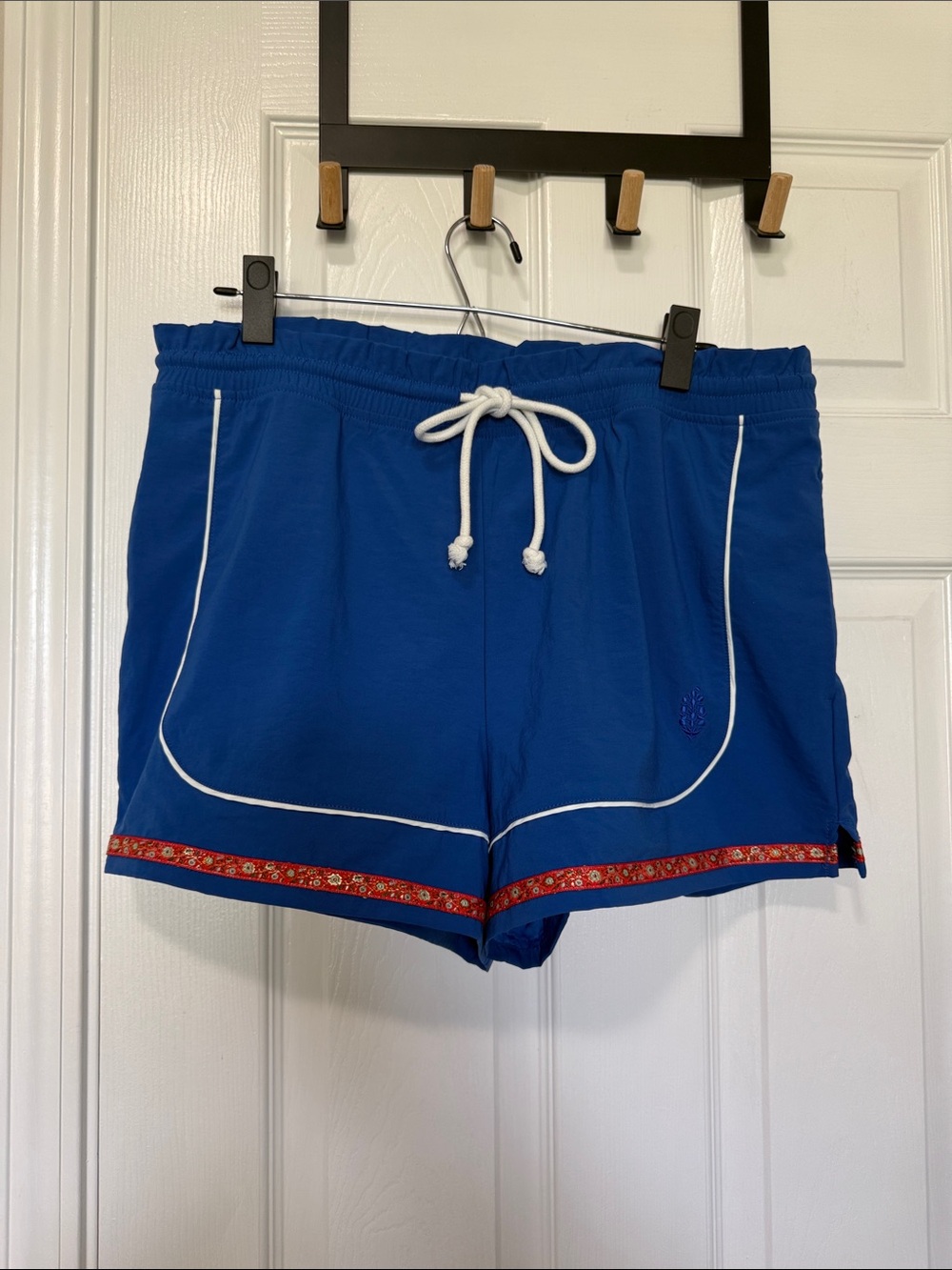 FP Movement Free People On Set Royal Blue Athletic Shorts Piping Trim Sz L
